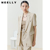 NEELLY纳俪商场同款2022夏季新款短袖西装外套女宽松版通勤上衣N22042C01043 商品缩略图2