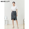 NEELLY纳俪商场同款高腰半身裙女夏季不规则抽皱设计显瘦中长包臀N22041E01024 商品缩略图3