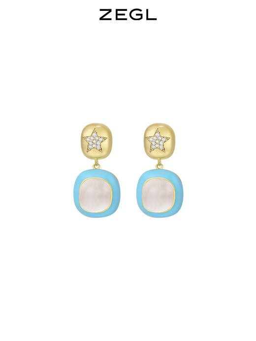 ZEGL粉色耳环女芭比风粉色爱心耳钉2023年新款小众设计925银针耳饰 商品图1