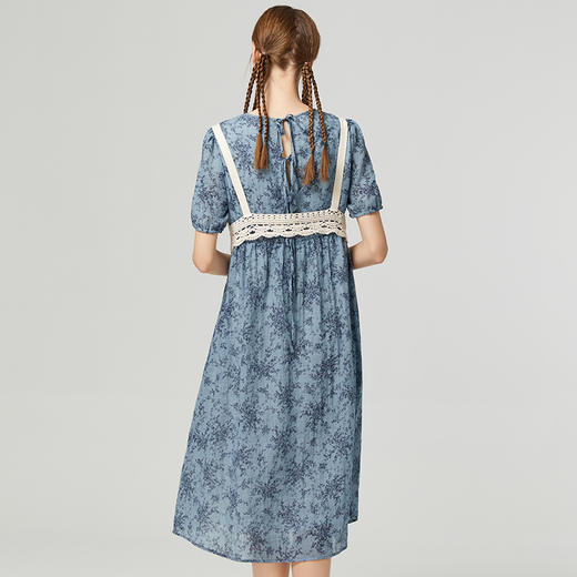 Famecoco范可儿雪纺印花连衣裙夏季新款高腰甜美初恋裙两件套F223FA040 商品图2