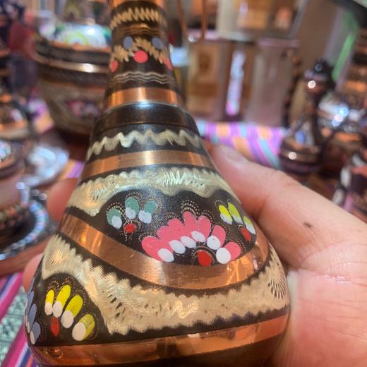 320186手工紫铜雕花珐琅彩-瓶H 20/8* 商品图2