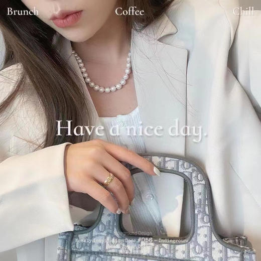 天然淡水珍珠项链 轻奢小众设计高级感锁骨链颈链复古配饰 商品图3