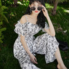 oldcolour2022夏季新品薄款中国风国潮花鸟图案吊带连体长裤女BO21123055B 商品缩略图2