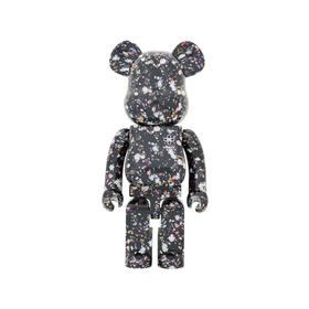 【预售】收藏系列 Be@rbrick 1000%系列 黑色碎花
