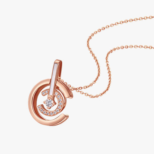 潮宏基18K金钻石坠链(一款多戴）  商品图6