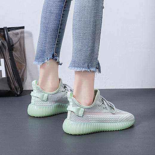 【Yeezy同款】果冻飞织椰子鞋350v2 男女情侣休闲运动跑鞋 柔软轻盈透气排汗防滑耐磨 热卖 商品图2