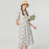 Famecoco范可儿雪纺印花连衣裙夏季新款高腰甜美初恋裙两件套F223FA040 商品缩略图3