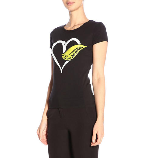 LOVE MOSCHINO 莫斯奇诺 女士短袖T恤 黑色 W4B1 94RE 2011 C74 商品图1