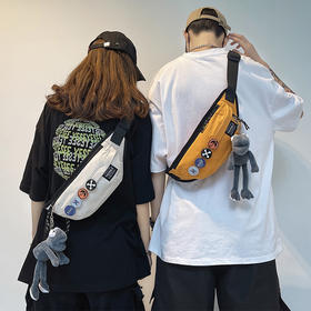 皮卡诺腰包6652-A 不含挂饰男士胸包男小号运动款夏季斜挎包韩版百搭ins潮跨肩包潮牌挎包女