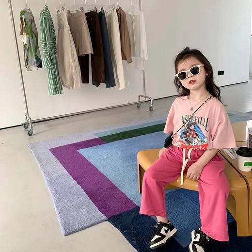 黛唯梵儿童纯棉T恤夏装卡通动漫洋气童装短袖女童百搭半袖打底衫上衣潮 商品图6