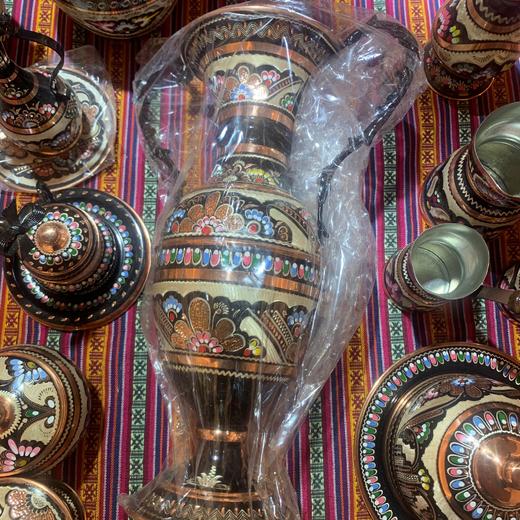 320180手工紫铜雕花珐琅彩-瓶32cm*12 商品图3