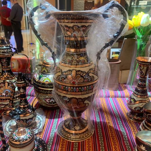 320180手工紫铜雕花珐琅彩-瓶32cm*12 商品图2