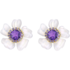 ZEGL花朵耳环女小众设计感高级耳钉2023年新款潮甜酷紫色夏天耳饰 商品缩略图5