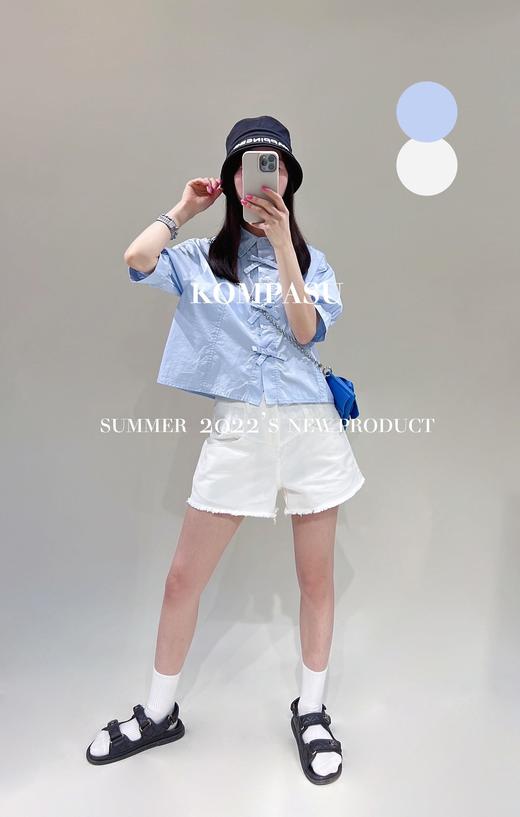 卡帕苏蝴蝶结短款衬衫 K231202 商品图1