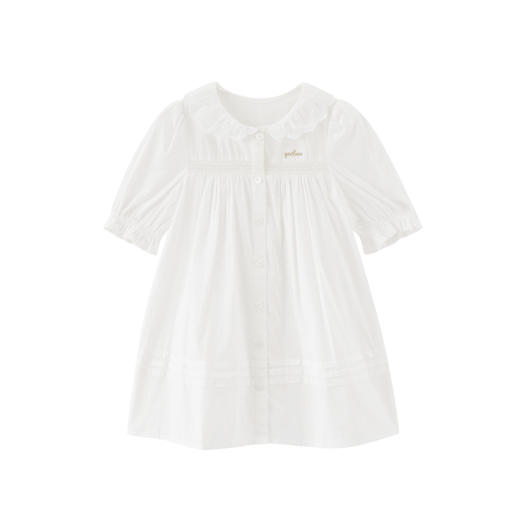 英氏儿童睡衣女童短袖居家休闲纯棉睡裙年春夏季款YZJBJ12002A 商品图3