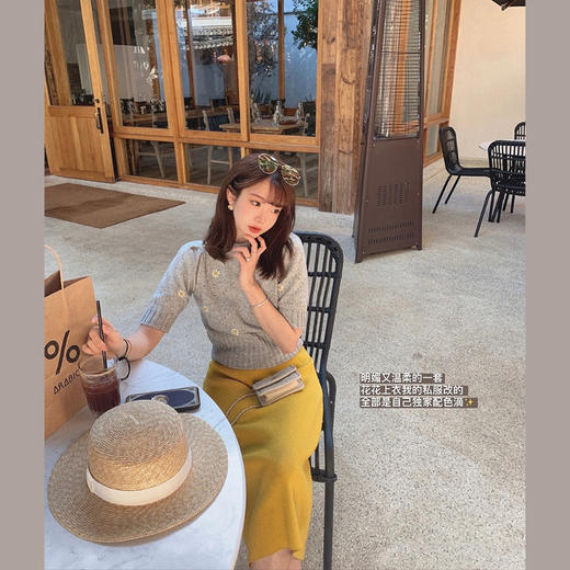 【金蘑菇菇 魔鬼直筒裙 灰色XS/S码 断码】胯宽宝宝的救星！初春温柔半身裙女 商品图1