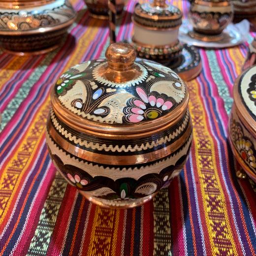 320148手工紫铜雕花珐琅彩-罐H 10/8* 商品图1