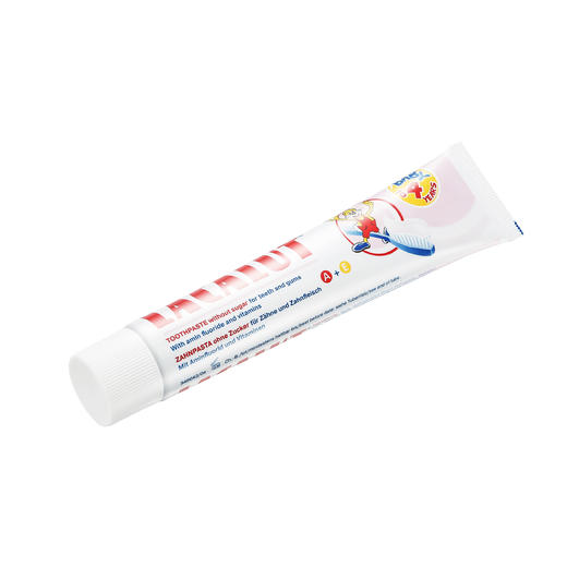 【拍2再赠同龄段牙刷一只】Lacalut乐卡露德国进口儿童牙膏0-4岁含氟防蛀水果味不辣口 商品图5