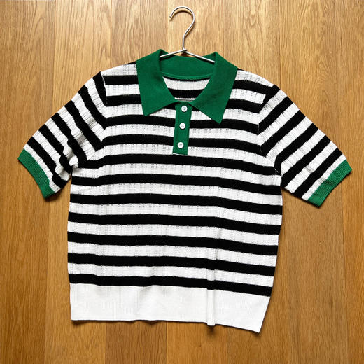 25春夏新做/ 上身显气质~拼色Polo领海魂衫【包邮+三天tui换】 商品图8