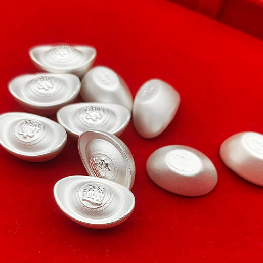 银元宝单枚 5g*10枚套装 10g*10枚套装 赠聚宝瓶 白银银锭银条 - 河南