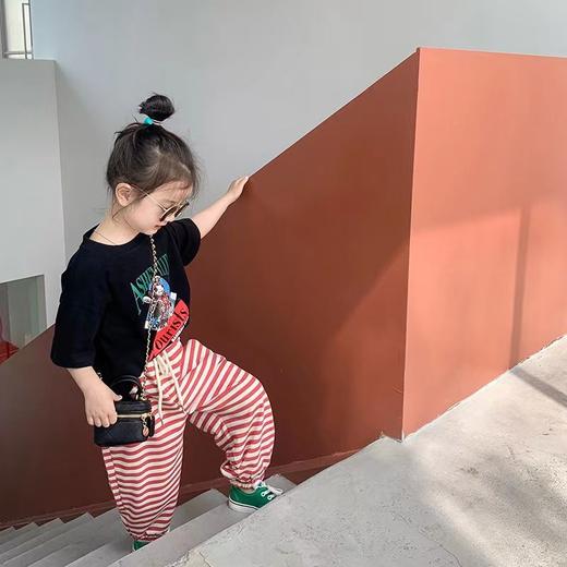 黛唯梵儿童纯棉T恤夏装卡通动漫洋气童装短袖女童百搭半袖打底衫上衣潮 商品图7