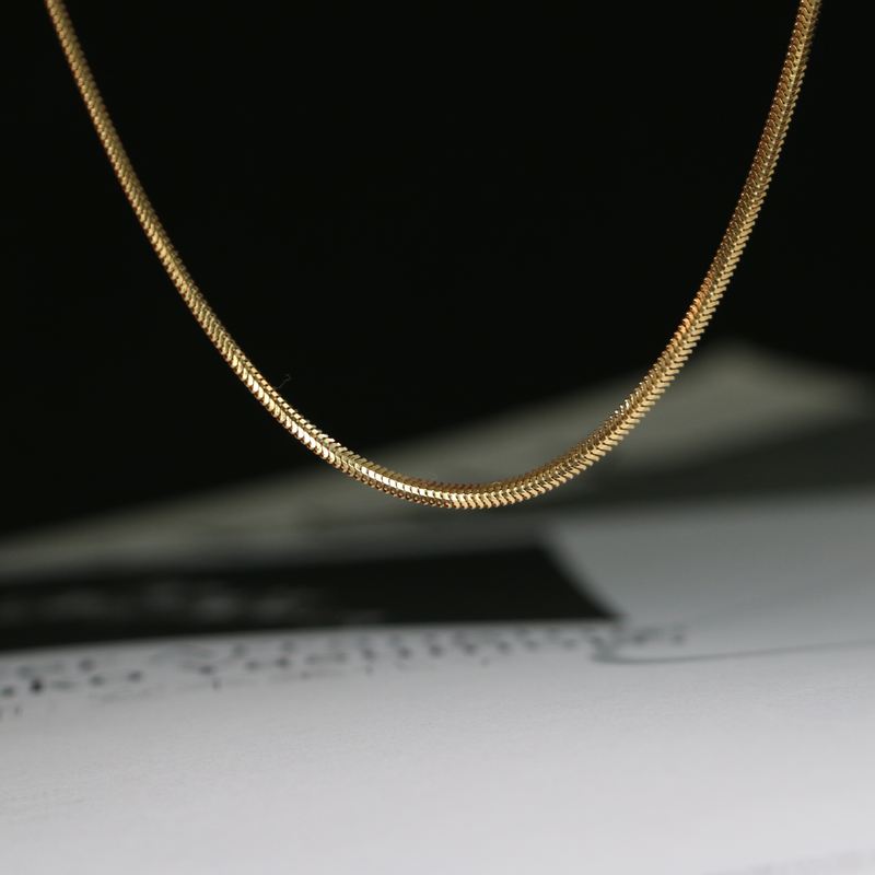 甄珠贝 一条会让你惊喜的经典18k金蛇骨链