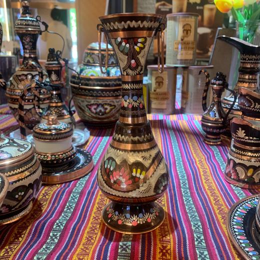 320186手工紫铜雕花珐琅彩-瓶H 20/8* 商品图0