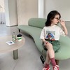 黛唯梵儿童纯棉T恤夏装卡通动漫洋气童装短袖女童百搭半袖打底衫上衣潮 商品缩略图3