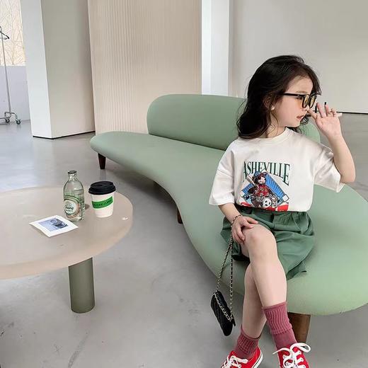 黛唯梵儿童纯棉T恤夏装卡通动漫洋气童装短袖女童百搭半袖打底衫上衣潮 商品图3