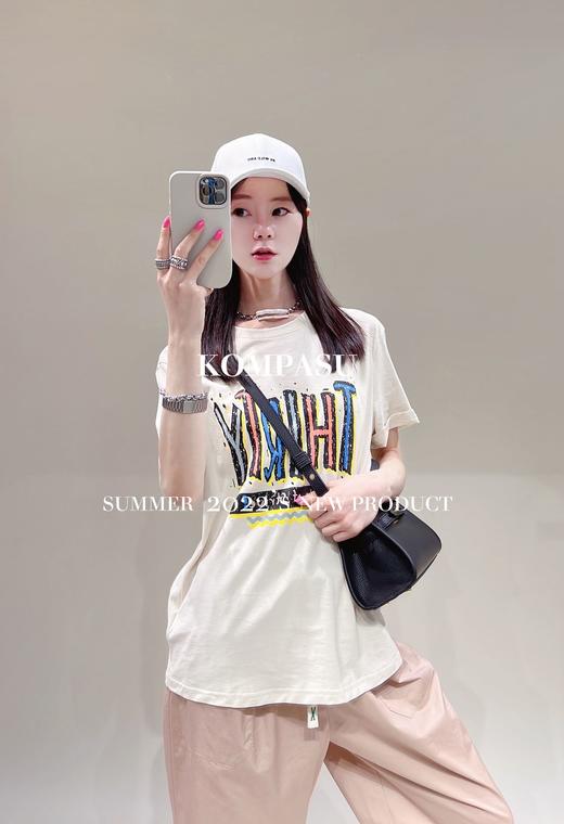 卡帕苏慵懒风宽松T恤 K221053	 商品图2
