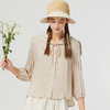 Famecoco范可儿法式复古学院风衬衫减龄夏气质女神范上衣短款F223BA017 商品缩略图1