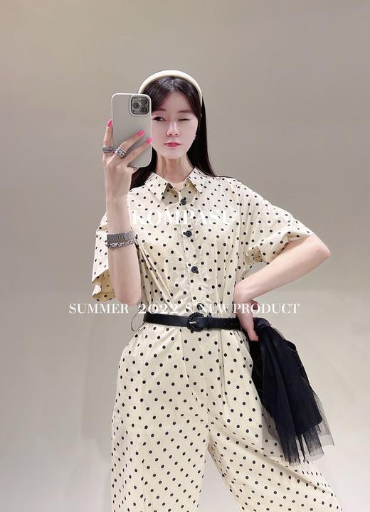 卡帕苏波点收腰款连体裤 K225071 商品图1