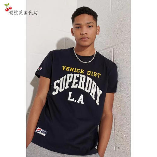 Superdry植绒Logo城市高校代表队T恤 商品图0