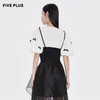 FIVE PLUS2022新款女夏装泡泡袖衬衫女短袖假两件衬衣短款设计2WN2012490 商品缩略图2