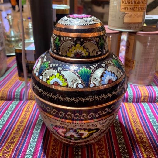 320197手工紫铜雕花珐琅彩-罐18cm* 商品图0