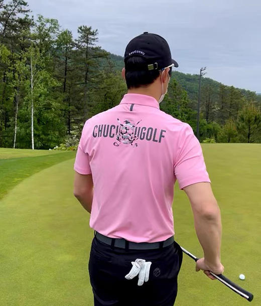 正品春夏韩国CHUCUCHU高尔夫男士短袖T恤休闲polo领男神上衣 商品图0