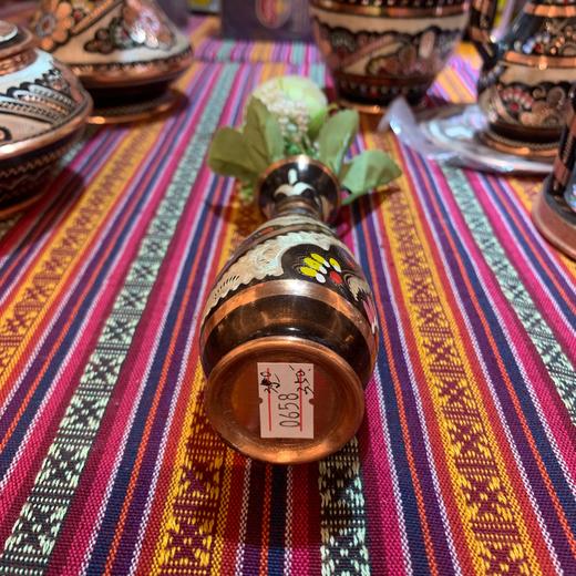 320658手工紫铜雕花珐琅彩-瓶H 13/4* 商品图2