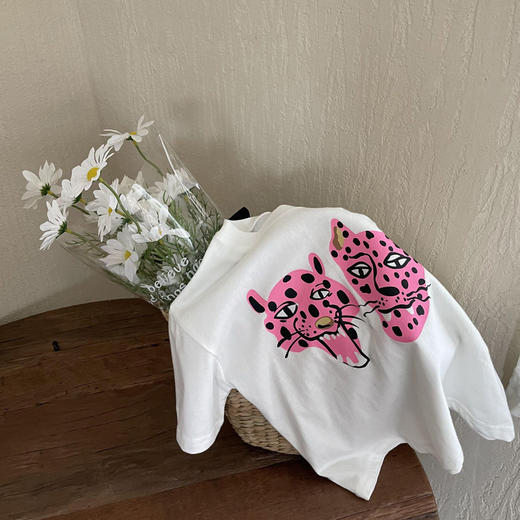 黛唯梵小童短袖t恤女童夏装2022新款洋气纯棉时尚韩版宽松宝宝儿童体恤 商品图5