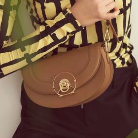 【明治】简约复古牛皮马鞍包