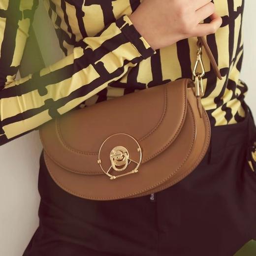 【明治】简约复古牛皮马鞍包 商品图0