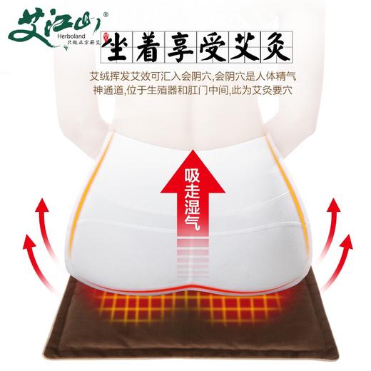 艾江山蕲艾绒坐垫 家用保健性坐垫椅垫 养生垫 商品图1