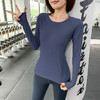 瑜伽服女春秋季长袖运动跑步上衣外穿紧身弹力健身t恤普拉提训练服 商品缩略图5