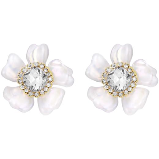 ZEGL花朵耳环女小众设计感高级耳钉2023年新款潮甜酷紫色夏天耳饰 商品图1