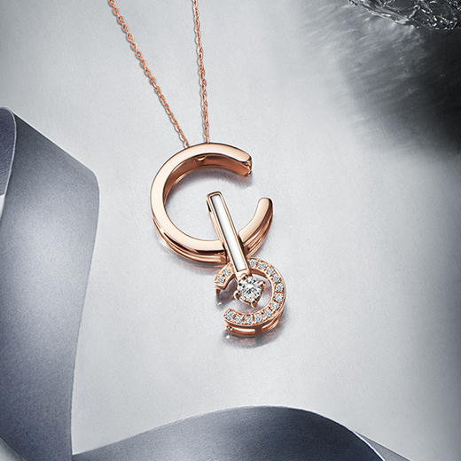 潮宏基18K金钻石坠链(一款多戴）  商品图1