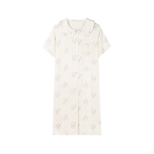 阪织屋亲肤人棉炫彩小熊印花短袖短裤开衫套装/短袖长裤开衫套装/短袖家居裙6531150170703 商品图4