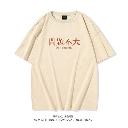 国潮复古怀旧八十年代五分短袖t恤男夏季新款宽松问题不大上衣服gsm10 商品图0