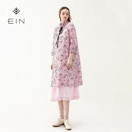 EIN言学院风蝴蝶结衬衫式连衣裙ED0403121 商品图1