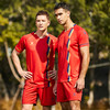 卡尔美足球服套装 成人比赛训练定制球服 V领短袖红色球衣 商品缩略图1