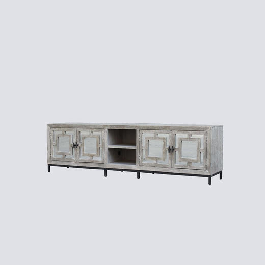 NS家居nsfurniture客厅进口美式实木镜面电视柜NSCB-26157B 商品图1