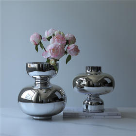 葫芦电镀银色玻璃花瓶